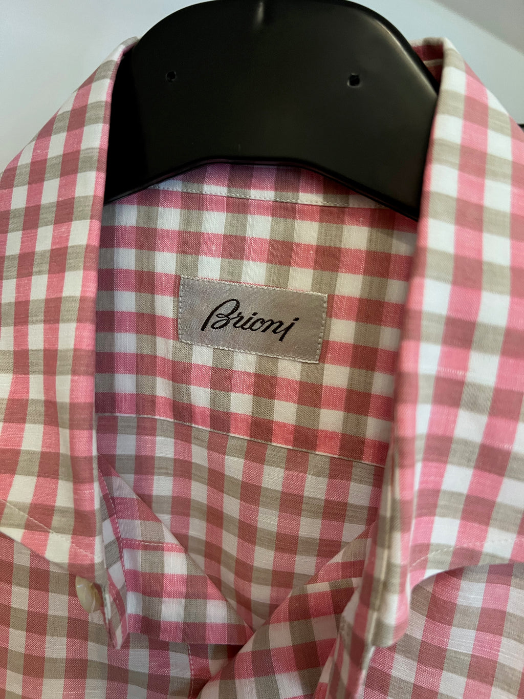 3 Men's Brioni Shirts, Size Large (41, 16")
