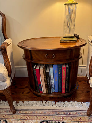 Oval Wood Side Table