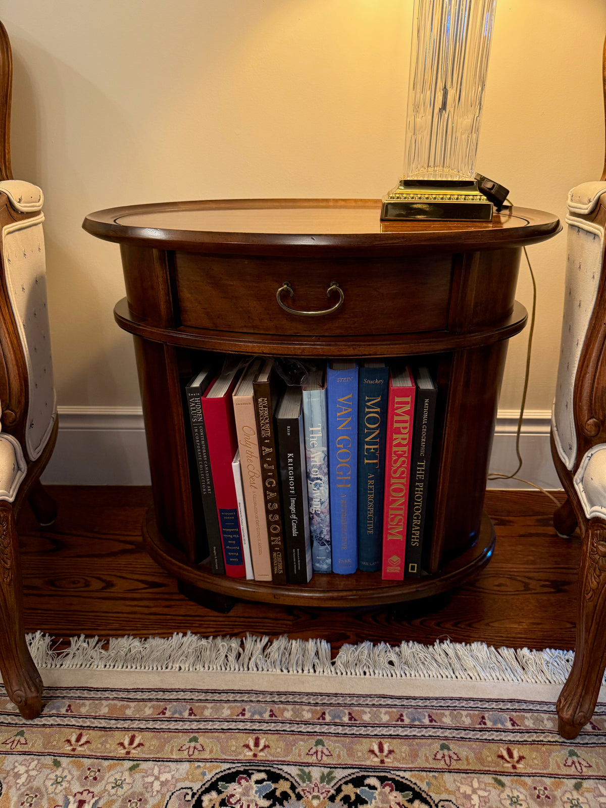Oval Wood Side Table