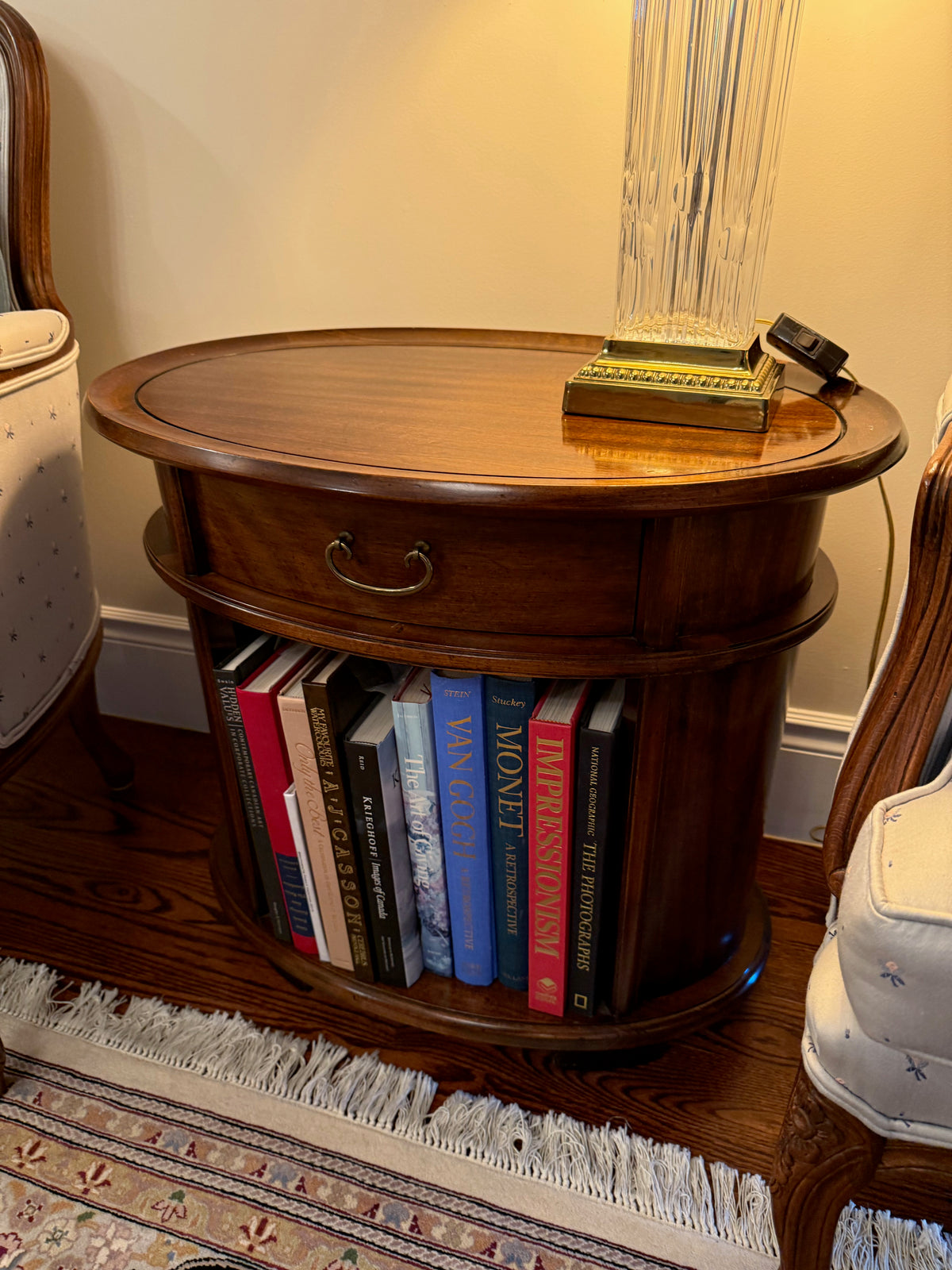 Oval Wood Side Table