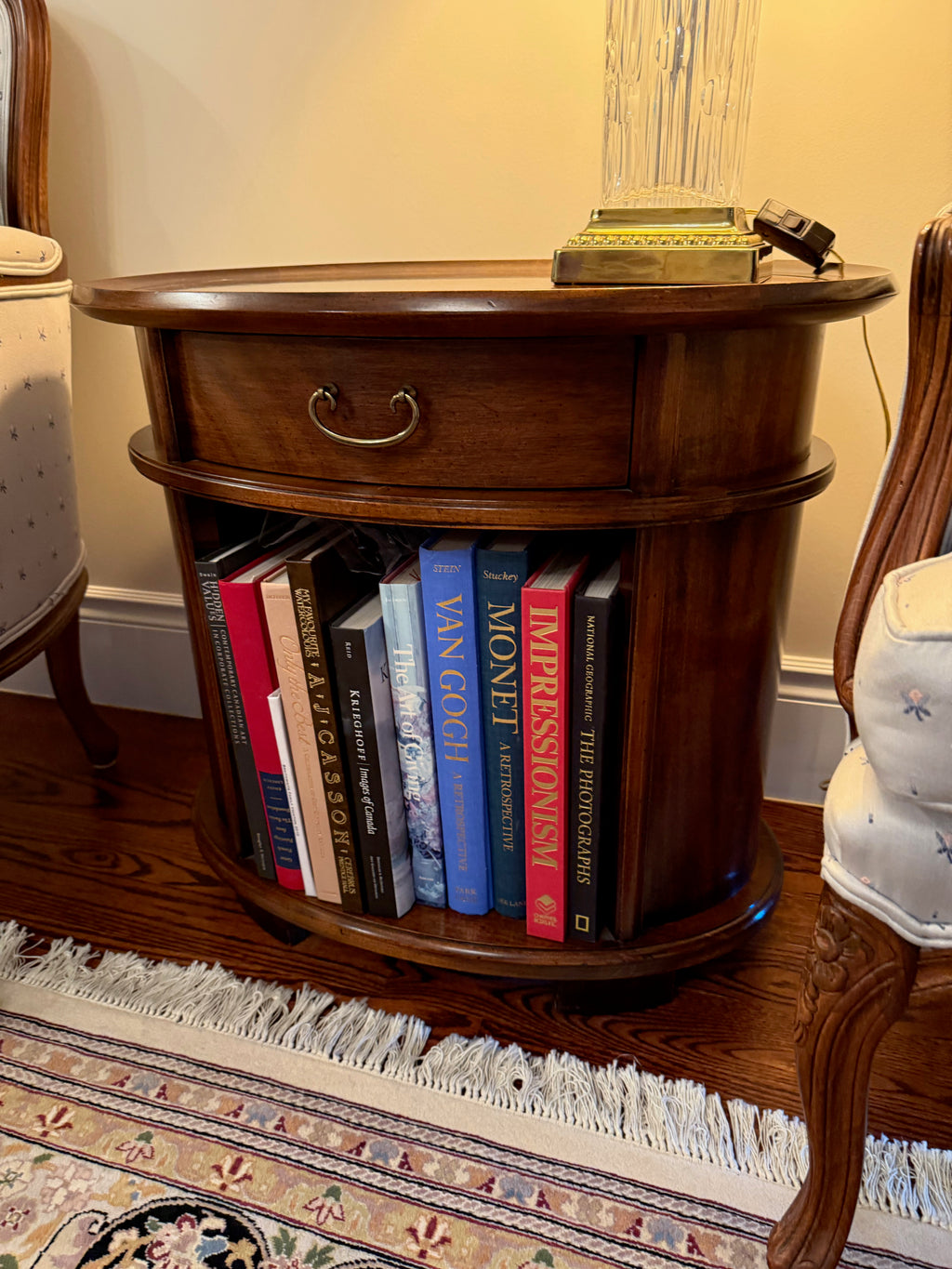 Oval Wood Side Table