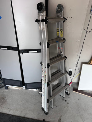 Cosco World's Greatest 21 ft. Aluminum Multi-Position Ladder with 300 lb. Load Capacity