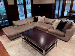 Thayer Coggin from ELTE Down Filled Grey Sectional Sofa