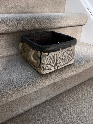 Antique Chinese Pottery Square Dish