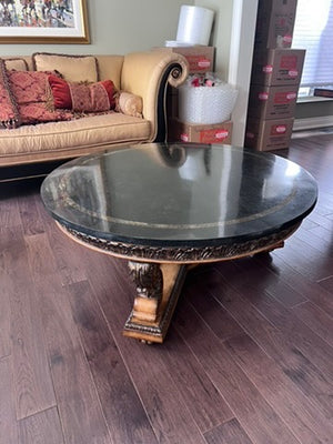 Martin Daniel Interiors Faux Marble Round Coffee Table