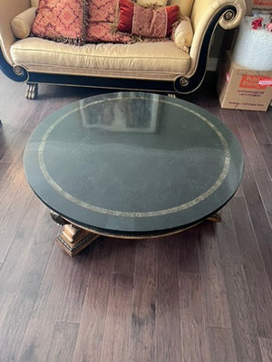 Martin Daniel Interiors Faux Marble Round Coffee Table