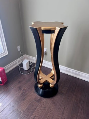 Martin Daniel Interiors Gold & Black Pedestal Stand