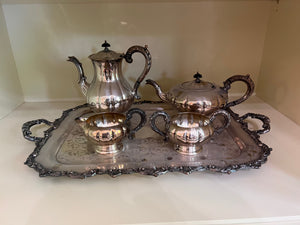 Vintage 5pc Marlboro Silverplate Tea Set