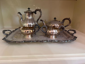 Vintage 5pc Marlboro Silverplate Tea Set