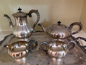 Vintage 5pc Marlboro Silverplate Tea Set