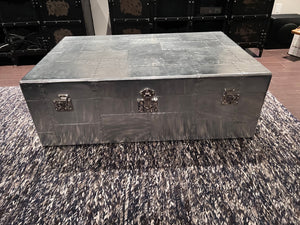 Restoration Hardware Style Trunk Coffee Table- Aluminum