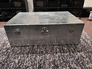 Restoration Hardware Style Trunk Coffee Table- Aluminum