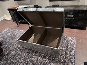 Restoration Hardware Style Trunk Coffee Table- Aluminum