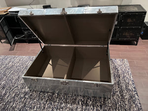 Restoration Hardware Style Trunk Coffee Table- Aluminum