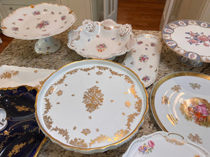 11pc Fine China Cake Plate and Serving Platter Lot