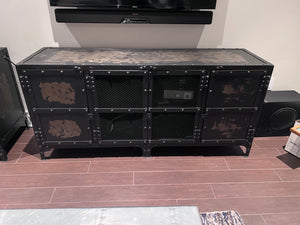 Restoration Hardware Style Industrial Tool Chest Media Console # 1