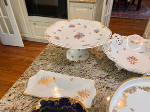 11pc Fine China Cake Plate and Serving Platter Lot