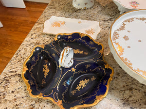 11pc Fine China Cake Plate and Serving Platter Lot