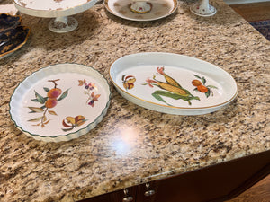 2pc Royal Worcester Evesham Lot