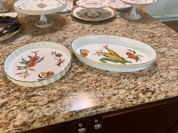2pc Royal Worcester Evesham Lot