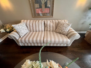 Striped Upholstered Sofa