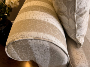Striped Upholstered Sofa