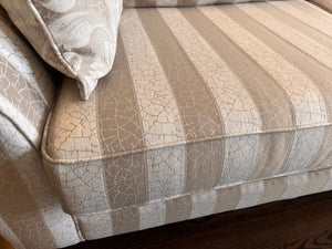 Striped Upholstered Sofa