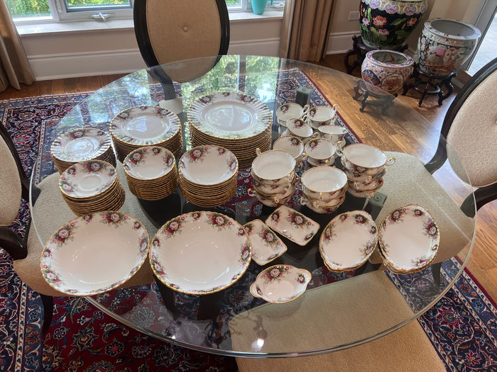 Royal Albert Bone China 'Celebration' Dinnerware Lot- Service for 12