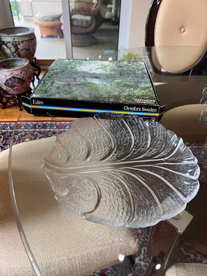 BRAND NEW Orrefors Sweden Eden Platter in Box
