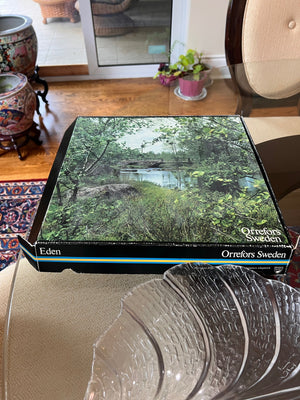 BRAND NEW Orrefors Sweden Eden Platter in Box
