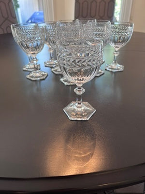 12 Villeroy & Boch 'Miss Desiree' Crystal Wine Glasses