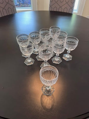 12 Villeroy & Boch 'Miss Desiree' Crystal Wine Glasses