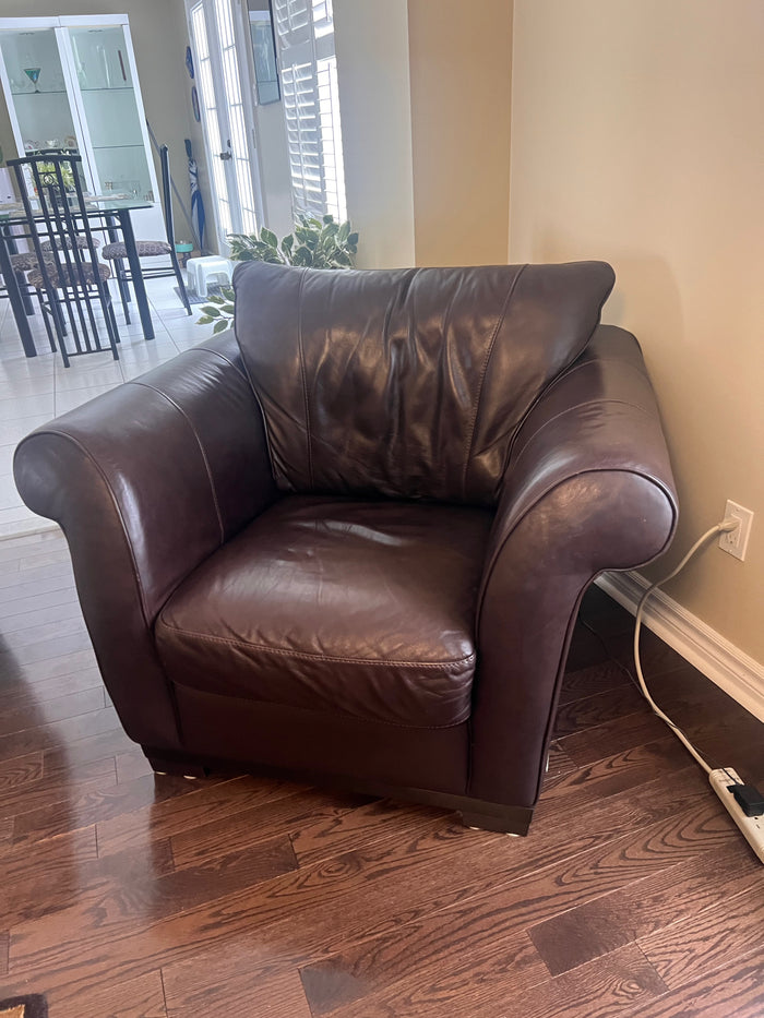 Brown Leather Armchair