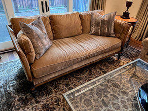'Southern Furniture Company' Beige Sofa with Wood Frame