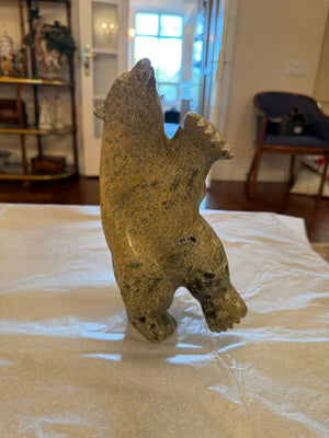Ottochie Ashoona 'Dancing Bear' Soapstone Carving