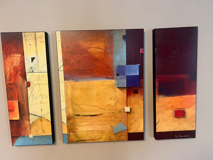 Triptych Canvas Giclee Art by Don Li-Leger