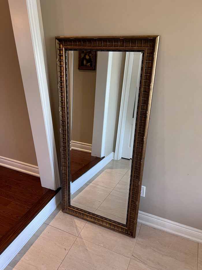 Gold & Black Floor Mirror
