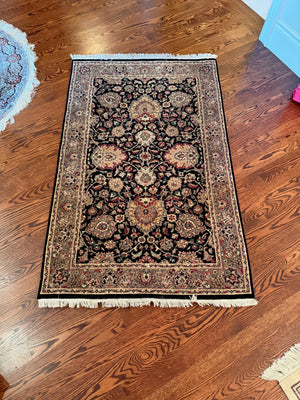 Hand-Knotted 100% Wool Indian Rug- 3ft x 5ft