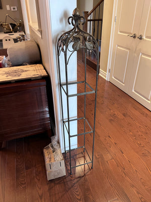 3-Tier Metal Glass Shelving Unit