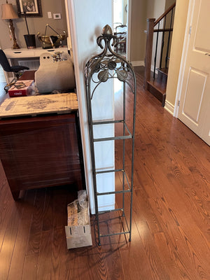 3-Tier Metal Glass Shelving Unit