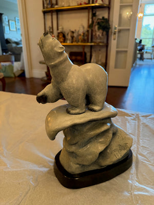 Jon Pust 'Polar Bear' Bronze Sculpture, Signed & Numbered 7/69