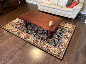100% Wool Handmade Indian Rug- 5x8ft