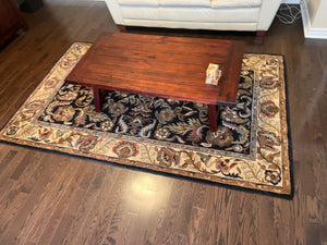 100% Wool Handmade Indian Rug- 5x8ft