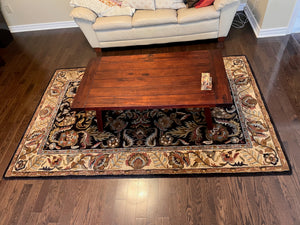 100% Wool Handmade Indian Rug- 5x8ft