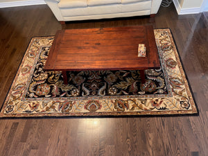 100% Wool Handmade Indian Rug- 5x8ft