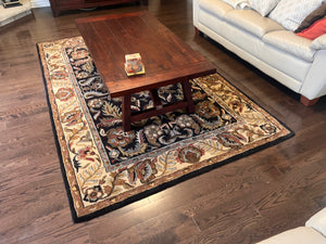 100% Wool Handmade Indian Rug- 5x8ft