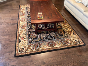 100% Wool Handmade Indian Rug- 5x8ft