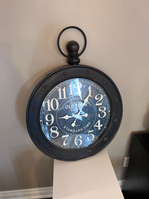 Deco 79 Large Metal "Pocket Watch Style" Wall Clock
