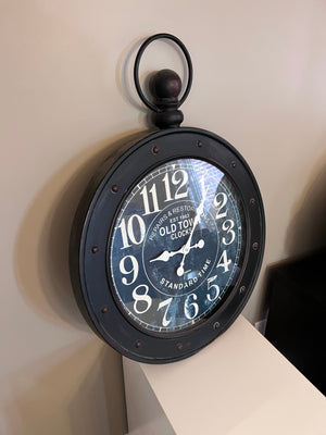Deco 79 Large Metal "Pocket Watch Style" Wall Clock