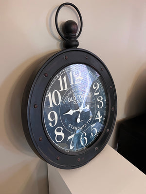 Deco 79 Large Metal "Pocket Watch Style" Wall Clock